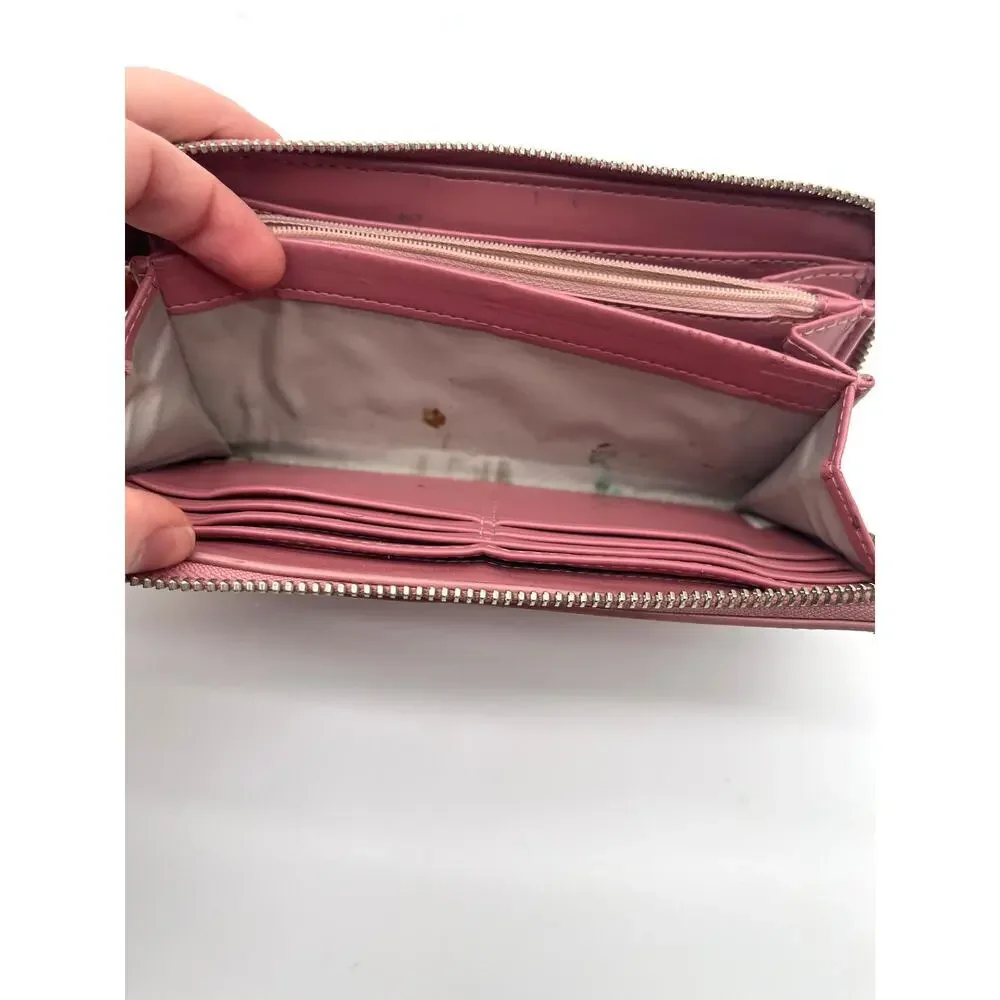COACH SOHO Buckle Y2K Vintage Wallet, Leather Dusty Rose Pink